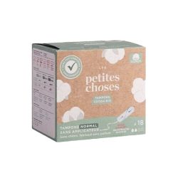 Les Petites Choses Tampon en coton bio sans applicateur flux normal (x18)