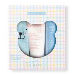 Mon Petit La Rosée Coffret Ma Routine Bain (Gel lavant + crème hydratante + gant de toilette)