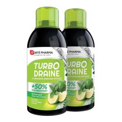 Turbo Draine draineur minceur à boire Citron Vert & Menthe (2 x 500 ml)