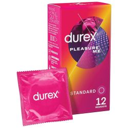 Durex Préservatifs Pleasure Me texture perlée nervurée stimulante (x12)