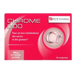 Forté Pharma Chrome 200 métabolisme des sucres et des graisses (30 comprimés)
