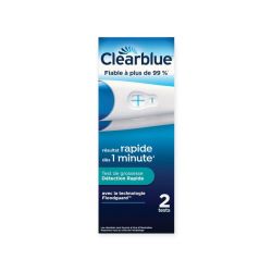 Clearblue Test de Grossesse Détection Rapide – Boîte de 2 tests