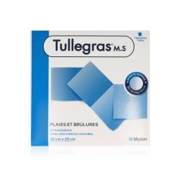 Tullegras M.S. Pansements Vaselinés Stériles unitaires 20x20 cm (x10)