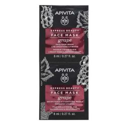 Apivita Express Beauty Masque Visage Lissant & Raffermissant au Raisin (2 x 8 ml)