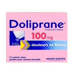 Doliprane 100Mg Poudre pour Solution buvable Enfant (12 sachets)