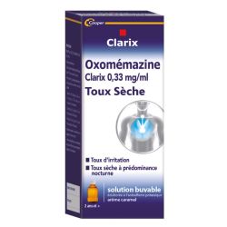 Oxomémazine Clarix 0,33mg/ml toux sèche, nocturne (150 ml)