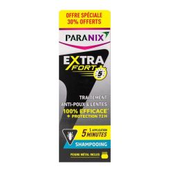 Paranix shampooing anti-poux & lentes extra-fort 5 Min 30% Offert 300Ml