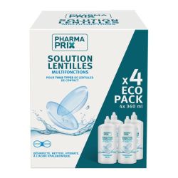 Solution Lentilles multifonctions à base d’acide hyaluronique (Ecopack 4 x 360 ml)