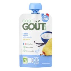 Good Goût Baby Brassé au lait de vache Poire Vanille Bio (90 g)