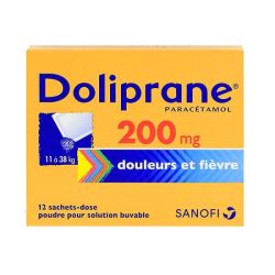Doliprane 200Mg Poudre pour Solution buvable (12 sachets)