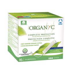 Organyc Tampon avec Applicateur Coton Bio Flux Super (x16)