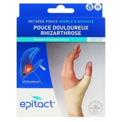 Epitact Orthèse de Pouce Souple Droit (Taille M)
