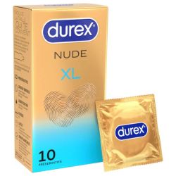 Durex Préservatifs Nude XL ultra fins, sensation peau contre peau (x10)