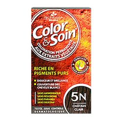 COLOR & SOIN Coloration Permanente 5N Châtain Clair