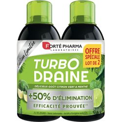 Turbodraine draineur minceur à boire Citron Vert & Menthe (2 x 500 ml)