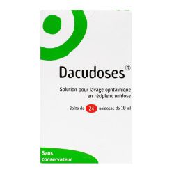 Dacudoses  solution pour lavage Ophtalmique Unidose x24