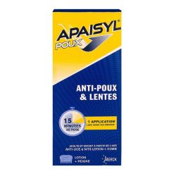 Apaisyl Shampooing Xpress 15' Poux et lentes avec Peigne 100Ml