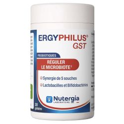 Nutergia Ergyphilus GST probiotiques, régulation du microbiote (30 gélules végétales)