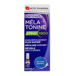 Forté Pharma Mélatonine 1900 Spray endormissement, décalage horaires, réveils nocturnes (20 ml)
