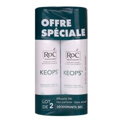 ROC Keops Déodorant Spray Sec 48H 150Ml X2