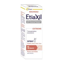Etiaxil Détranspirant extrême 5 jours spray anti transpiration excessive (30 ml)