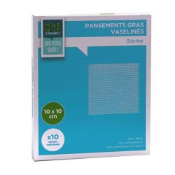 Marque Conseil Pansement Gras Vaselinés Sterile 10x10 cm (x10)