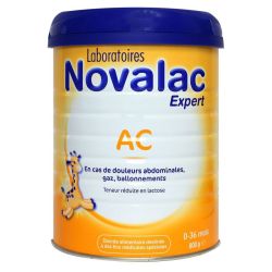 Novalac AC Lait en poudre bébé 0-36 mois douleurs abdominales, gaz, ballonnements (800 g)