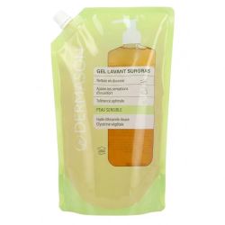 Gel Lavant Surgras peau sensible nettoie en douceur, huile amande douce & glycérine végétale (recharge 900 ml)