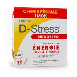 Synergia D-Stress booster d'énergie physique et mentale, anti-stress (30 sticks)