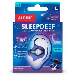 Alpine SleepDeep bouchons d'oreilles ovales sommeil taille réutilisables (x1)