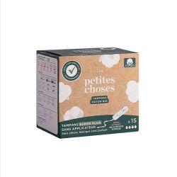 Les Petites Choses Tampon en coton bio sans applicateur flux Super + (x15)
