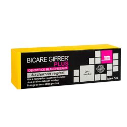 Bicare Gifrer Plus Dentifrice blanchissant au charbon végétal goût menthol (75 ml)