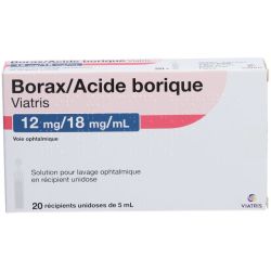 Borax Acide Borique Viatris Solution Ophtalmique 5Ml x20
