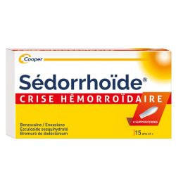 Sédorrhoïde Suppositoires crise hémorroïdaire (x8)