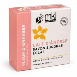 MKL Green Nature Savon Surgras au lait d'Ânesse - Fleur d'Oranger (100 g)