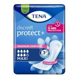Tena Lady Discreet Protect+ Maxi serviettes pour fuites urinaires (x12)