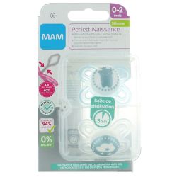 SUCETTE PERFECT NAISSANCE 0-2 MOIS SILICONE BT2 MAM