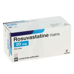 Viatris Rosuvastatine 20 mg (30 comprimés pelliculés)