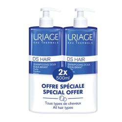 Uriage DS Hair Shampooing doux équilibrant (2 x 500 ml)