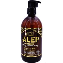 L'Alep Savon doux Corps Visages et Mains Huiles Bio (500ml)