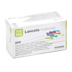 My Life Lancettes stériles multicolores à usage unique 28G (x200)