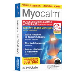 3CPharma Myocalm patchs chauffants douleurs musculaires & articulaires multi-zones (x6)