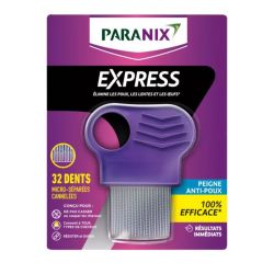 Paranix Peigne Express Métal Anti-poux, lentes et oeufs 32 dents