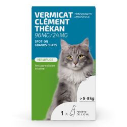 Clément Thékan Vermicat Praziquantel Chat 5-8 kg (1 pipette de 1,12 ml)