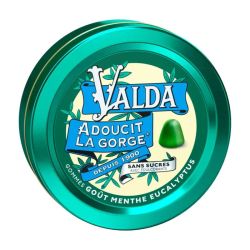 Valda Gommes à mâcher gorge sèche ou irritée Menthe-Eucalyptus (50g)
