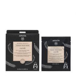 EXPRESS BEAUTY Masque Visage en Tissu Noir Détox & Purifiant à la Caroube
