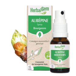 Herbalgem Bourgeon d'Aubépine spray bio santé cardiaque & circulation (15 ml)