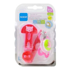 MAM Kit Sucette + Attache-sucette Silicone 2-6Mois