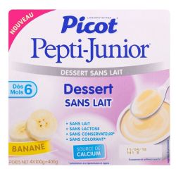 Pepti-Junior 1Er Dessert Sans Lait Banane 4x100G