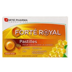 Forté Royal Pastilles pour soulager la gorge goût Miel (x 24)
